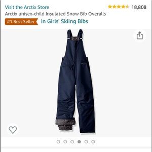 NWOT 1550 Arctix Youth Snow Bib Overalls